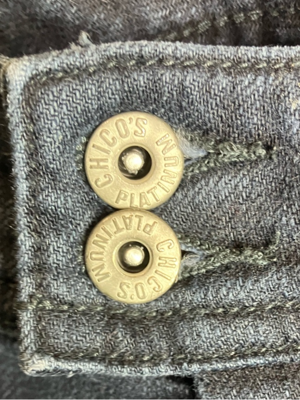 Chico's Dark Gray Cropped Cuffed Jeans - Picture 5 of 10